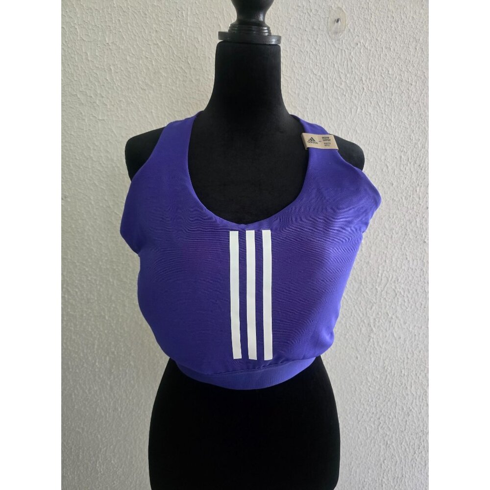 NWT Adidas Womens Medium Support Sports Bra Purple Size 3X